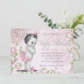 Schattig  roze Baby shower Kaart (Staand voorkant)