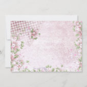 Schattig  roze Baby shower Kaart (Achterkant)