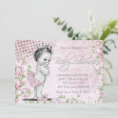 Schattig  roze Baby shower Kaart (Staand voorkant)