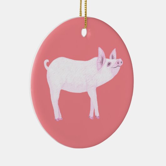 Schattig roze baby varken Ornamenten (Rechts)