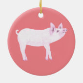 Schattig roze baby varken Ornamenten (Achterkant)