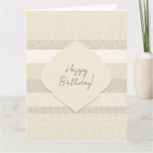 Schattig Roze Beige Geometrisch Patroon Kaart (Voorkant)