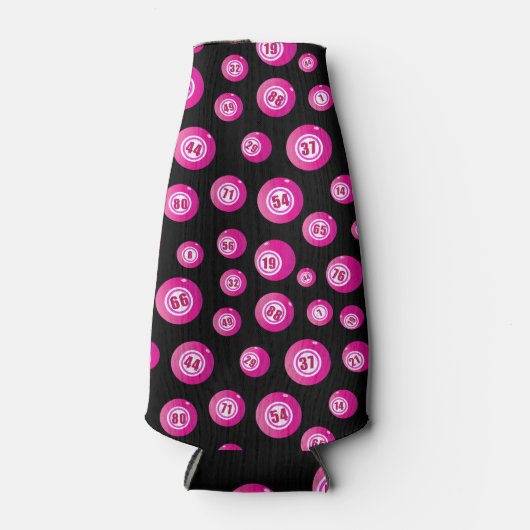 Schattig roze bingobal patroon flesjeskoeler (Voorkant)