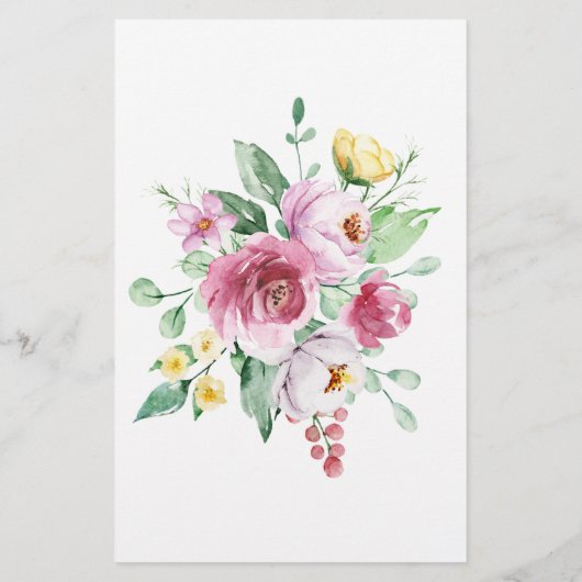 Schattig roze bloemenmeisje Baby shower spelletjes (Achterkant)