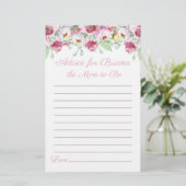 Schattig roze bloemenmeisje Baby shower spelletjes (Staand voorkant)