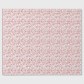 Schattig Roze Bloemmotief Cadeaupapier (Vlak)