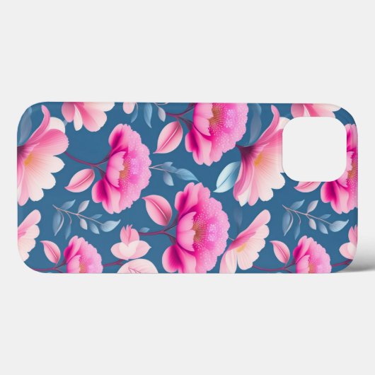 Schattig roze bloemmotief Case-Mate iPhone case (Achterkant (horizontaal))