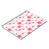 Schattig Roze Bloemmotief | Madeliefje Bloem Esthe Notitieboek (Linkerzijde)