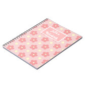 Schattig roze bloemspiraal foto Notitieboek (Linkerzijde)