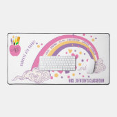 Schattig roze Boho Inspirerend Rainbow Teacher Gif Bureaumat (Keyboard & Muis)
