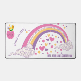 Schattig roze Boho Inspirerend Rainbow Teacher Gif Bureaumat