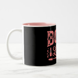 Schattig Roze Boss Lady-ontwerp Tweekleurige Koffiemok