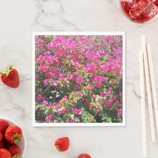 Schattig roze bougainvillea Struik print papieren Servetten (Insitu)