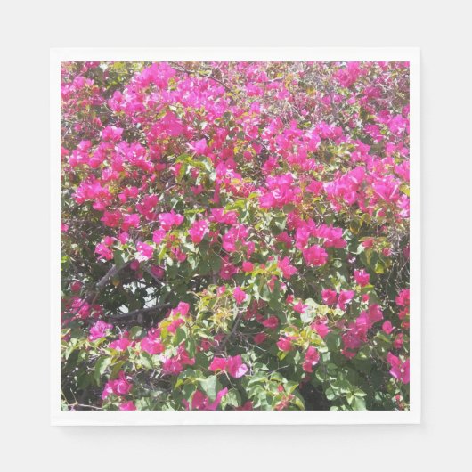 Schattig roze bougainvillea Struik print papieren  Servetten (Voorkant)