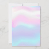 Schattig Roze Bow Holografisch Baby shower Kaart (Achterkant)