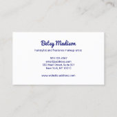 Schattig roze Confetti Lips Make-up Artiest Salon Visitekaartje (Achterkant)