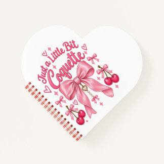 Schattig Roze Coquette Strik Kersen Vrouwelijke Es Notitieboek