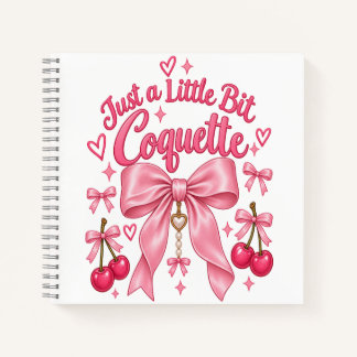 Schattig Roze Coquette Strik Kersen Vrouwelijke Es Notitieboek