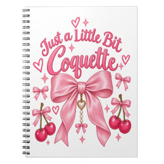 Schattig Roze Coquette Strik Kersen Vrouwelijke Es Notitieboek