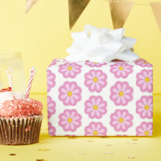 Schattig roze Daisy Bloem Cadeaupapier