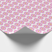 Schattig roze Daisy Bloem Cadeaupapier (Hoek)