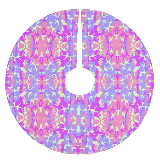 Schattig roze digitaal camouflagepatroon kerstboom rok (Voorkant)