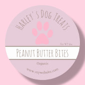 Schattig roze | Dog Treat Business Labels