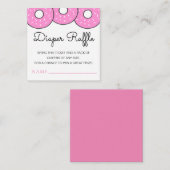 Schattig roze donuts Baby shower luier Raffle Informatiekaartje (Voorkant / Achterkant)