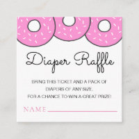 Schattig roze donuts Baby shower luier Raffle