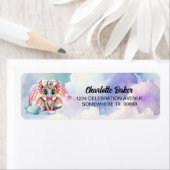 Schattig roze draak retour adres label (Insitu)