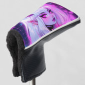 Schattig Roze Duivel Meisje Golfheadcover (3/4 voorkant)