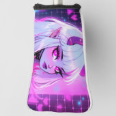 Schattig Roze Duivel Meisje Golfheadcover (Draai 90)