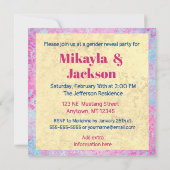 Schattig roze en blauw Fawns Geslacht onthullen Kaart (Achterkant)