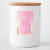 Schattig roze en gouden bloemproduct Verpakkingset Voedselcontainer Etiket (Voorkant)