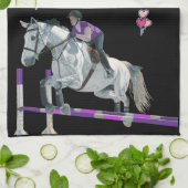 Schattig roze en Paars-hoogmoedig Amerikaans MoJo Theedoek (Gevouwen)