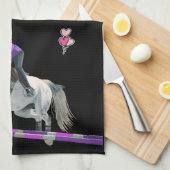 Schattig roze en Paars-hoogmoedig Amerikaans MoJo Theedoek (Quarter Fold)