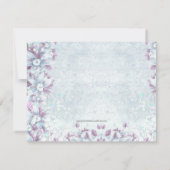 Schattig roze en Paarse Baby shower Kaart (Achterkant)