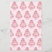 Schattig roze en rood Vrijgezellenfeest bingo spel (Achterkant)