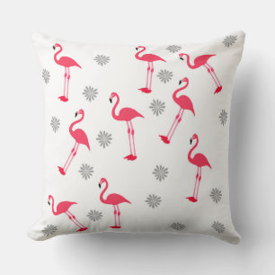 schattig roze en witte flamingo ontwerpkussen kussen