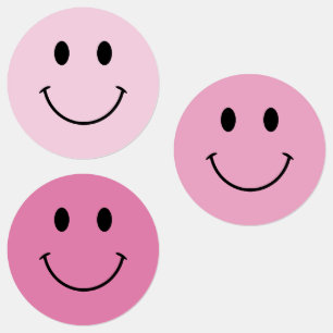 Schattig roze en zwart gezicht labels