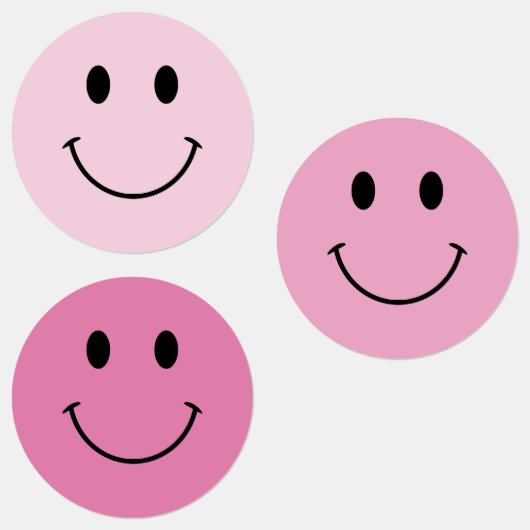 Schattig roze en zwart gezicht labels (Groep)