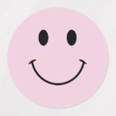 Schattig roze en zwart gezicht labels (Design 1)