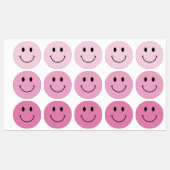 Schattig roze en zwart gezicht labels (Vel)