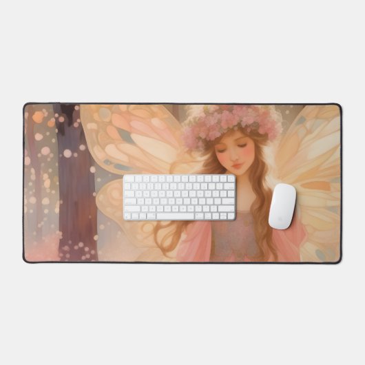 Schattig roze fee fantasy schilderij bureaumat (Keyboard & Muis)