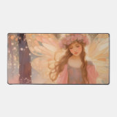 Schattig roze fee fantasy schilderij bureaumat (Voorkant)