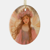 Schattig roze fee fantasy schilderij keramisch ornament (Rechts)