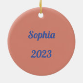 Schattig roze fee fantasy schilderij keramisch ornament (Achterkant)