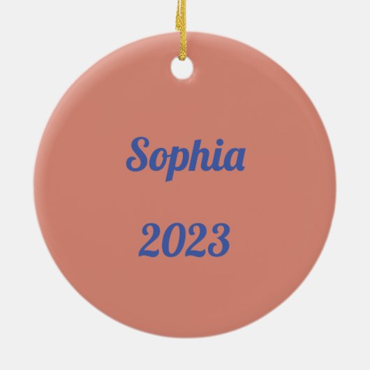 Schattig roze fee fantasy schilderij keramisch ornament (Achterkant)