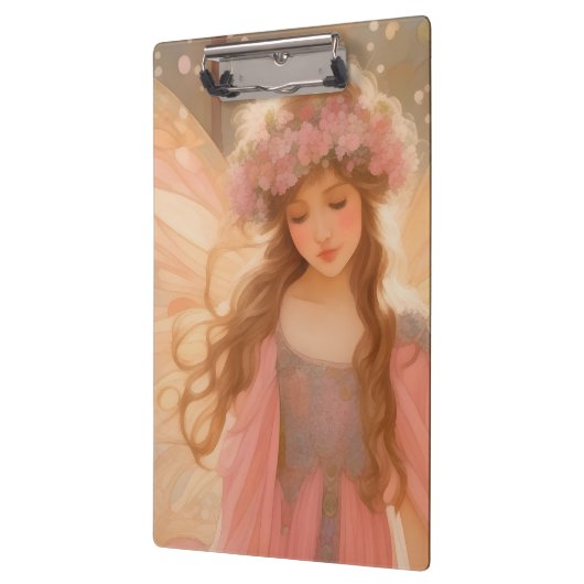 Schattig roze fee fantasy schilderij klembord (Links)