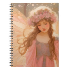 Schattig roze fee fantasy schilderij notitieboek